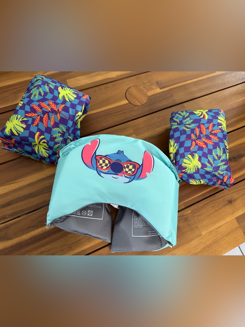 NEW without tag. Kids Floating Swim Vest with Arm Bands - Turquoise & Multicolor